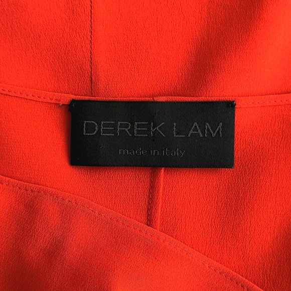 Derek Lam Red Asymmetrical Silk Dress - Picture 6 of 7